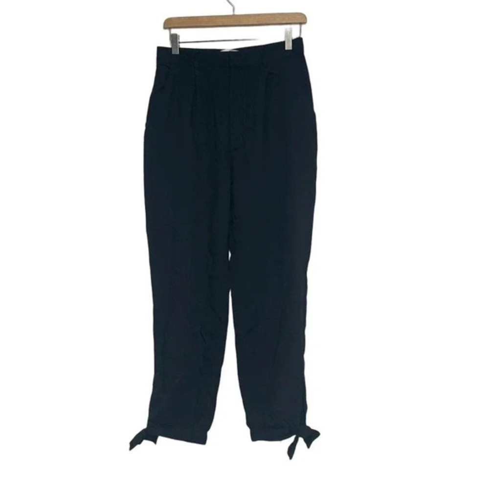 Abercrombie & Fitch Pants M Black Lyocell Ankle Knot Hem‎ Elastic Back Pocket